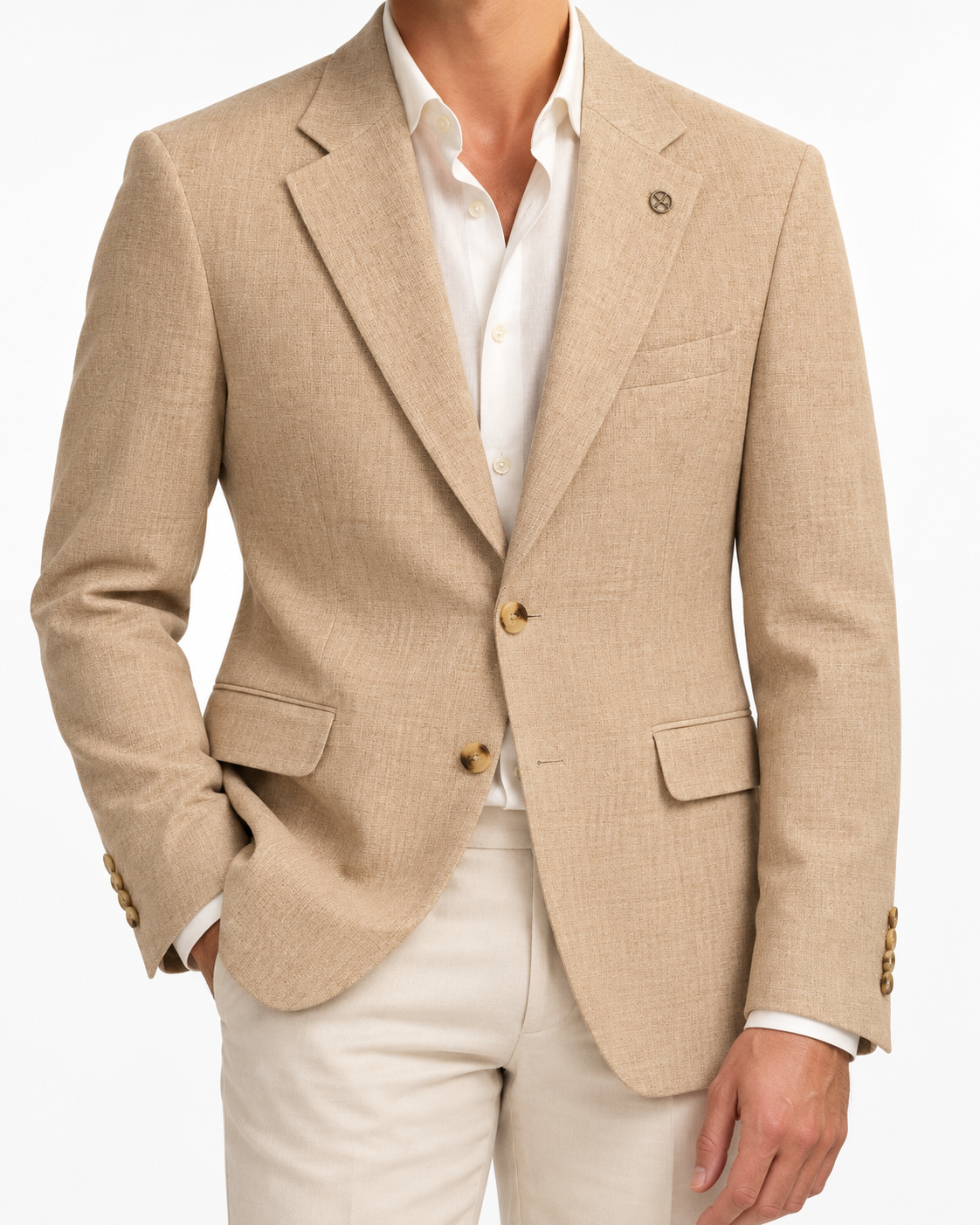 ARCON Sand Linen Blazer