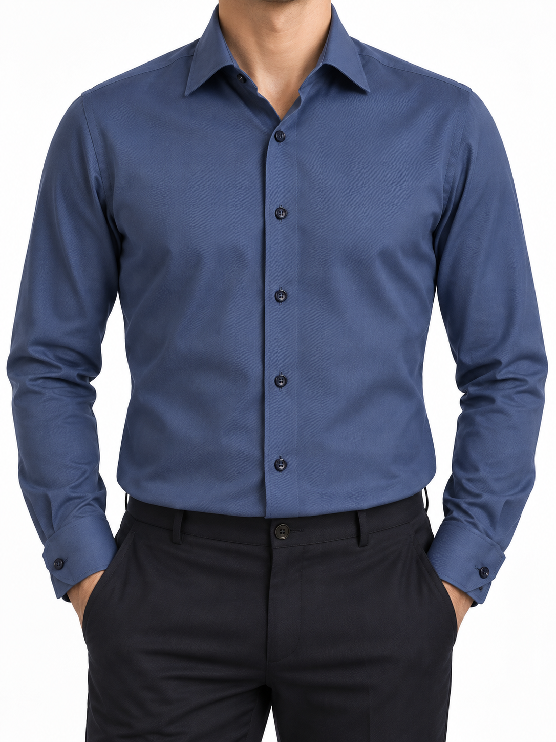 ARCON Steel Blue Tailored Dress Shirt