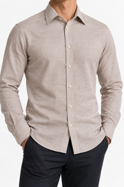 ARCON Sand Linen-Texture Shirt