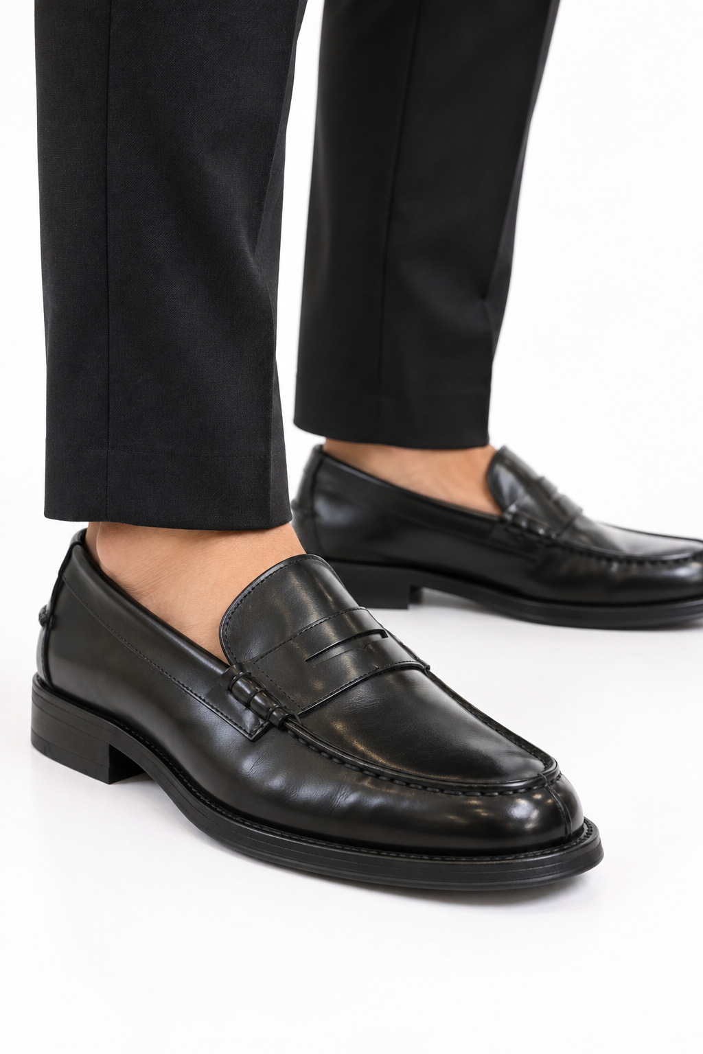 ARCON Classic Black Penny Loafers