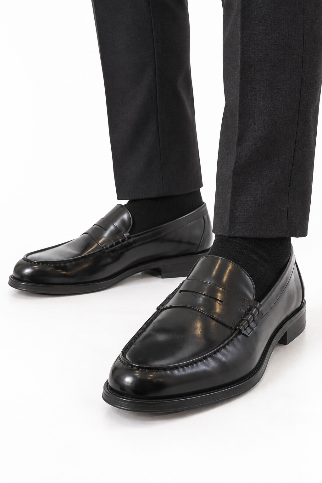 ARCON Classic Black Penny Loafers