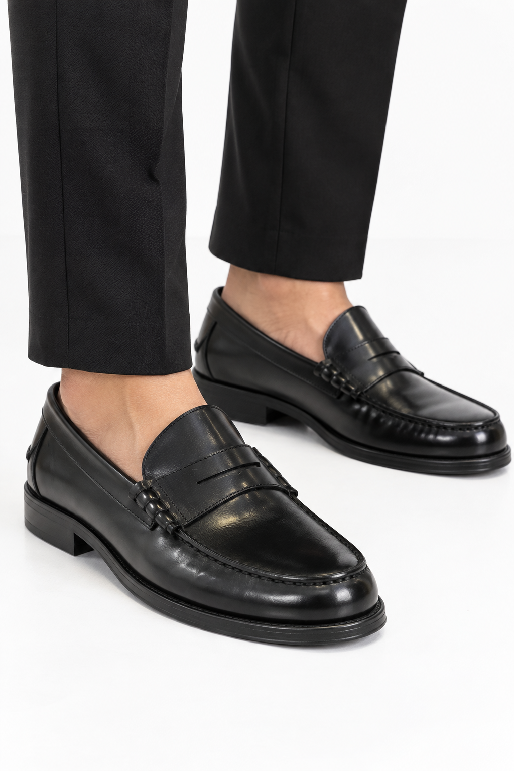 ARCON Classic Black Penny Loafers