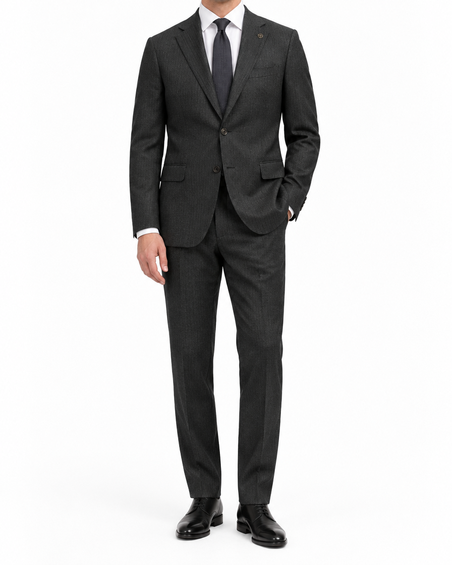 Arcon Charcoal Check Suit front view