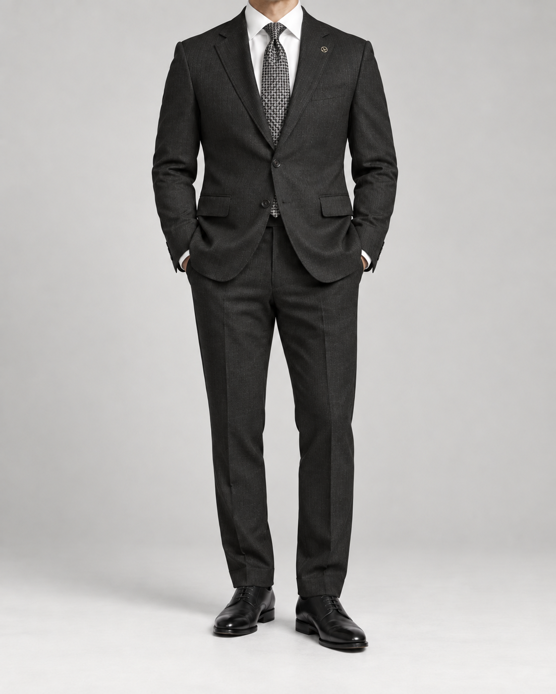 Arcon Dark Charcoal Tailored Suit 14 front editorial