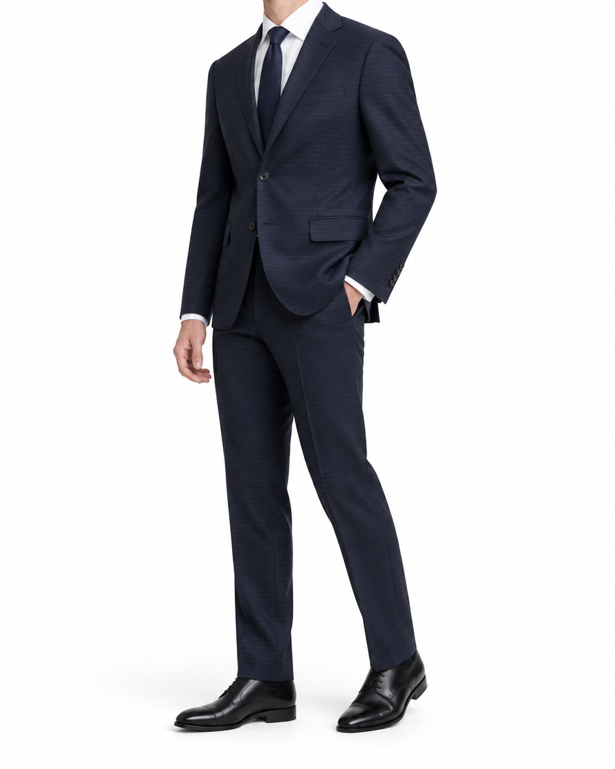 Arcon Deep Navy Two-Button Suit three-quarter view