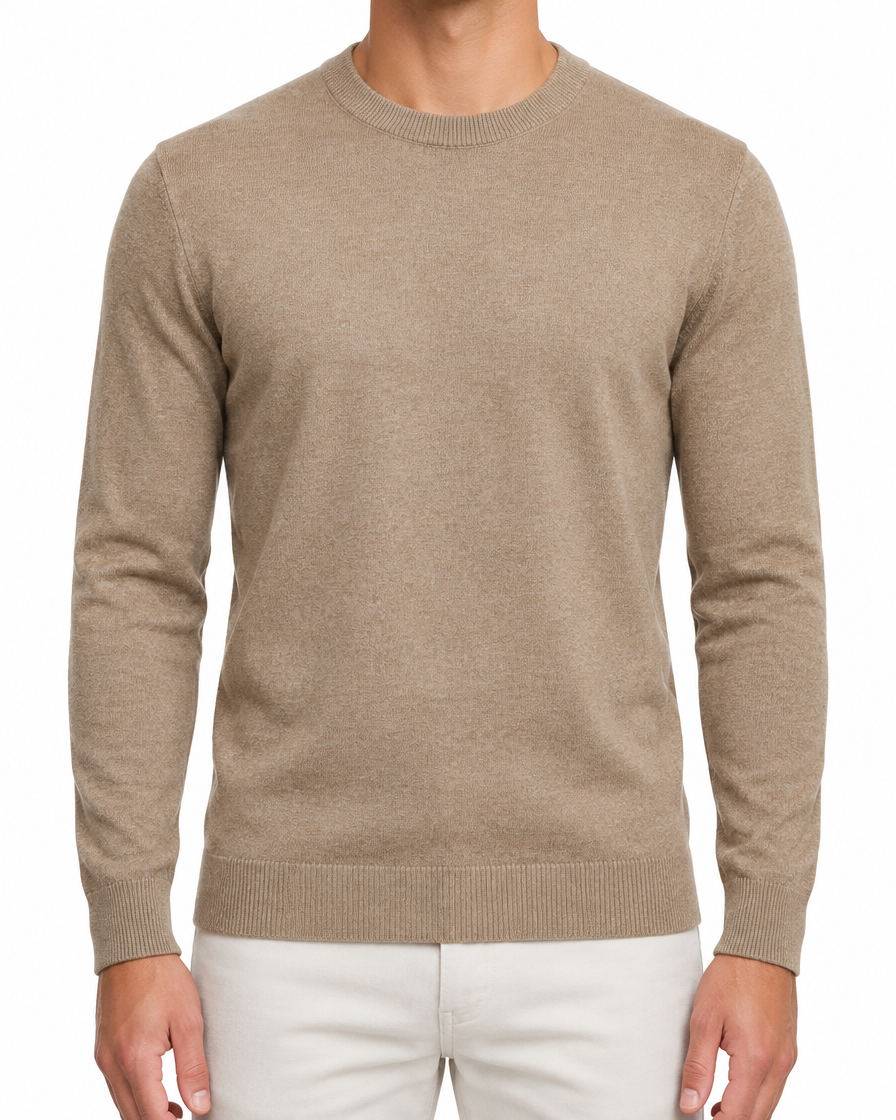 Arcon Beige Long-Sleeve Knit Top front
