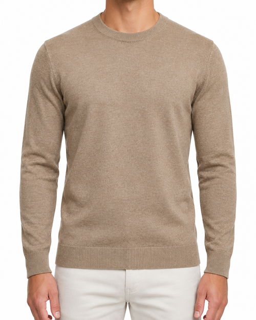 Arcon Beige Long-Sleeve Knit Top front