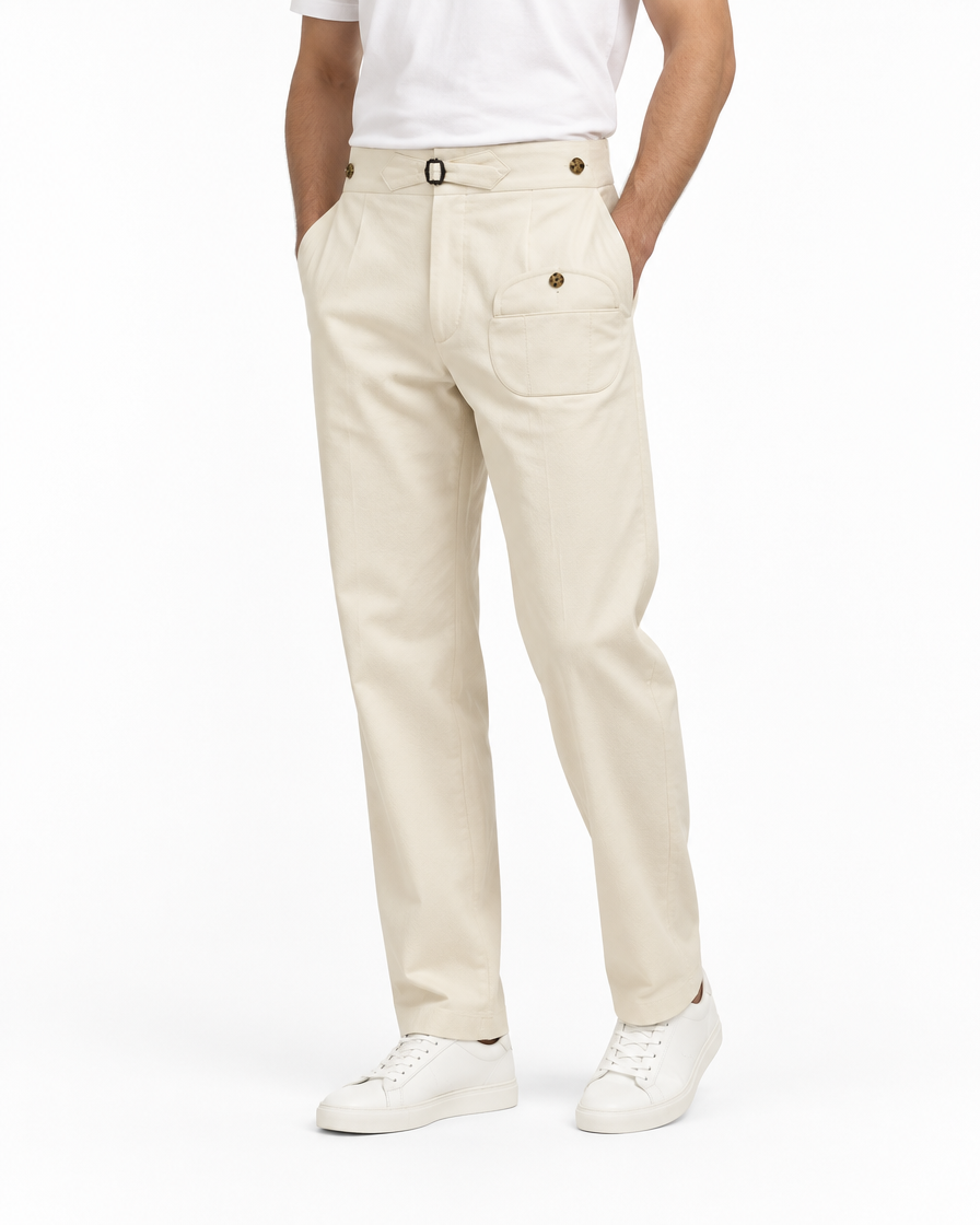 Arcon navy tailored trousers angle