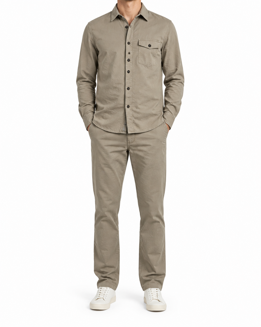 Arcon stone tailored trousers front