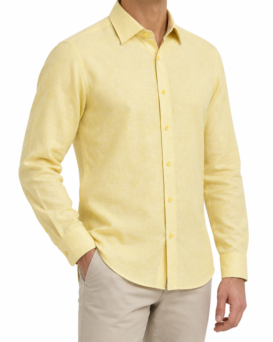 Arcon Pale Yellow Long-Sleeve Shirt angle