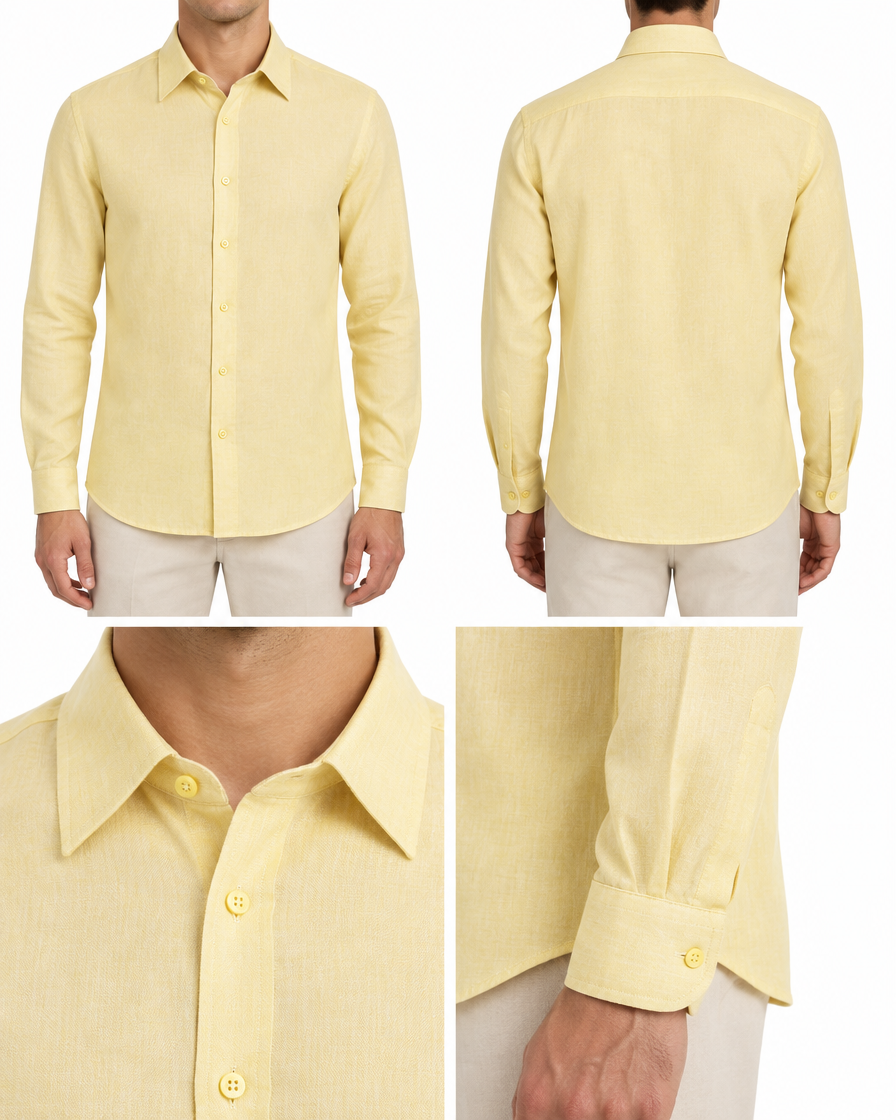 Arcon Pale Yellow Long-Sleeve Shirt back